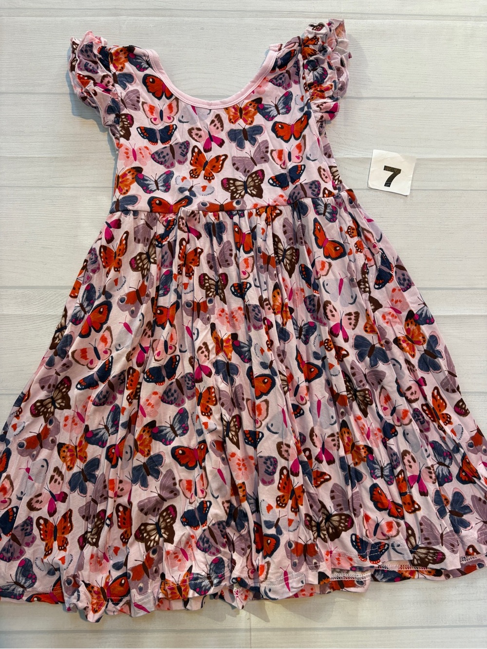 Little Sleepies Pink Butterfly Flutter Sleeve Dress